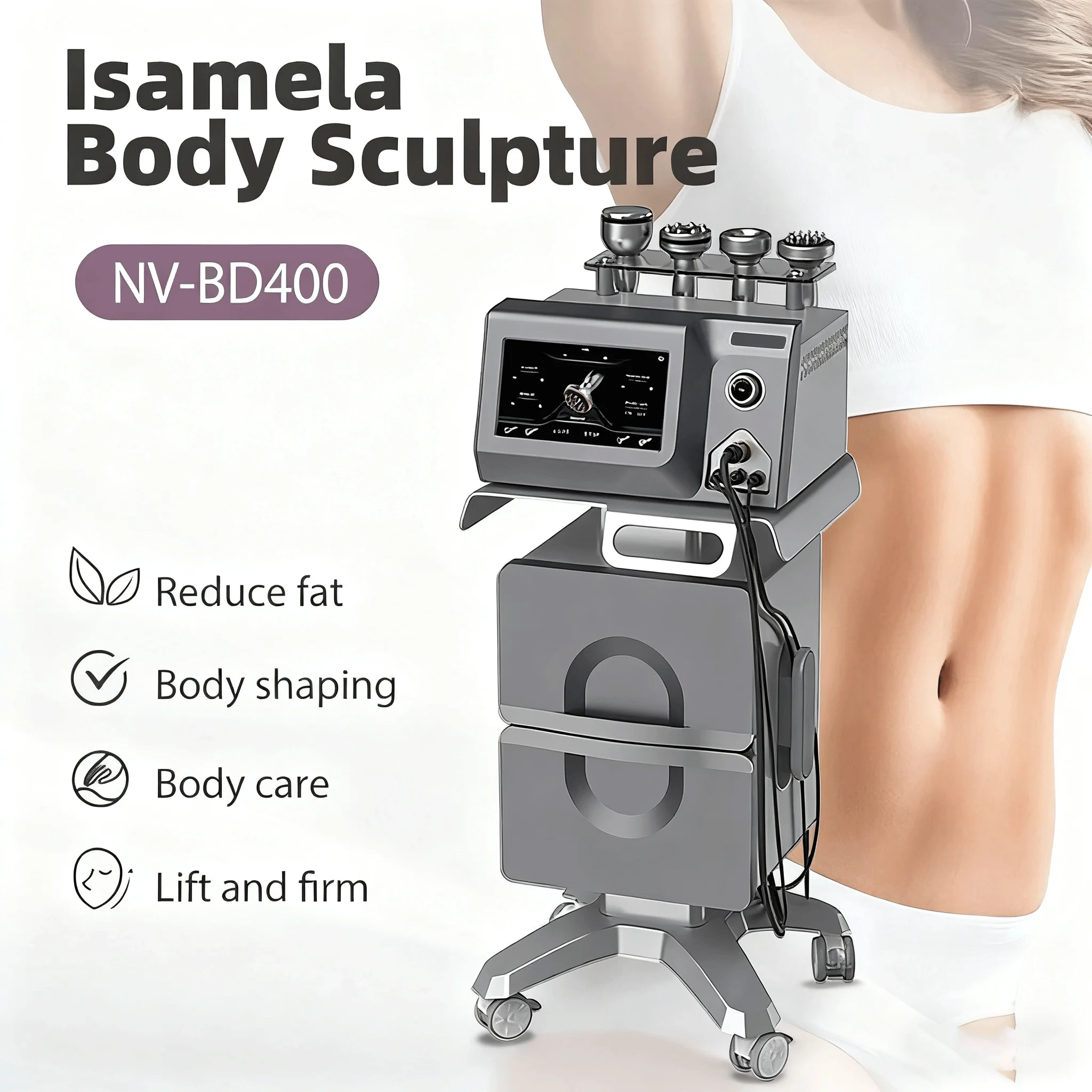 Professional 4-in-1 Body Contouring Device for Home Use, Vacuum Cavitation + EMS + Ultrasonic + LED Handles
Professional 4-in-1 Body Contouring Device for Home Use, Vacuum Cavitation + EMS + Ultrasonic + LED Handles