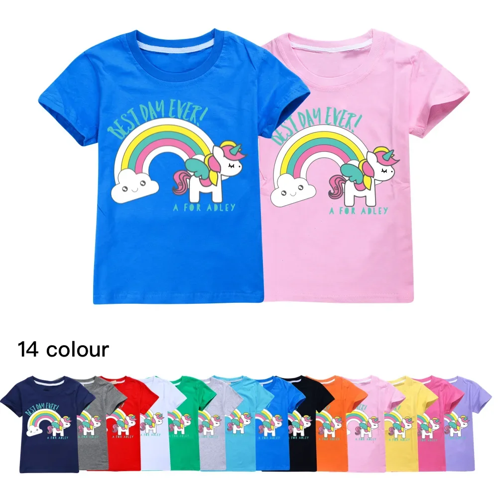 Kids Summer New Boys A for Adley Printing T-shirts Cartoon Short-sleeved T-shirt Girls Cotton Children Casual All-match Tops
Kids Summer New Boys A for Adley Printing T-shirts Cartoon Short-sleeved T-shirt Girls Cotton Children Casual All-match Tops
