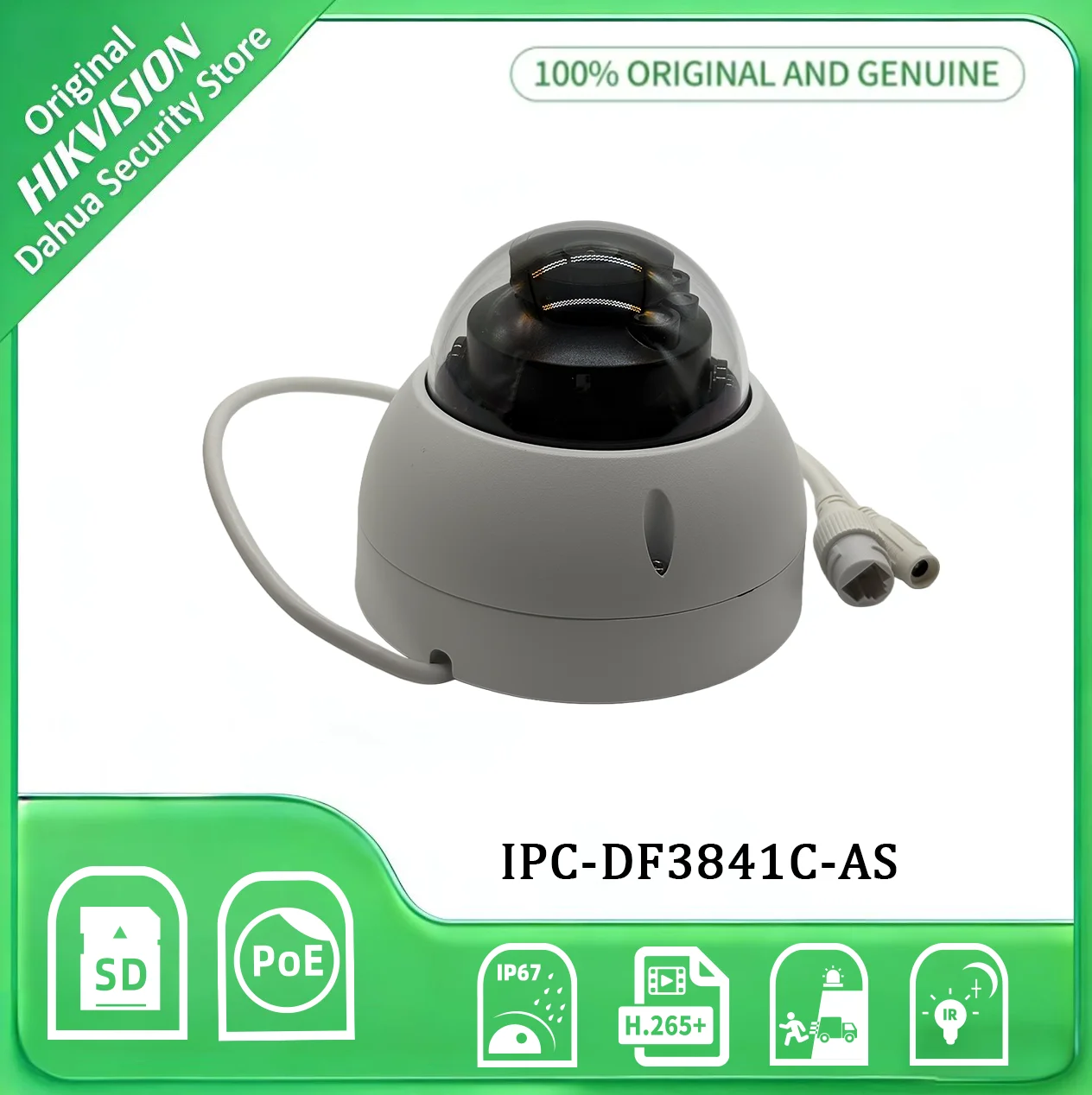 IPC-DF3841C-AS-PV 8MP 4K AI PoE Camera Active Deterrence Red Blue Light Siren Two Way Audio IP67 IK10 Outdoor Security Camera
IPC-DF3841C-AS-PV 8MP 4K AI PoE Camera Active Deterrence Red Blue Light Siren Two Way Audio IP67 IK10 Outdoor Security Camera