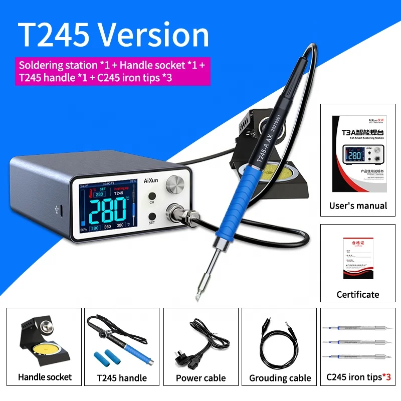 Gold Seller T3A Intelligent Soldering Station Precision Thermal Control ±1% for SMD Assembly
Gold Seller T3A Intelligent Soldering Station Precision Thermal Control ±1% for SMD Assembly