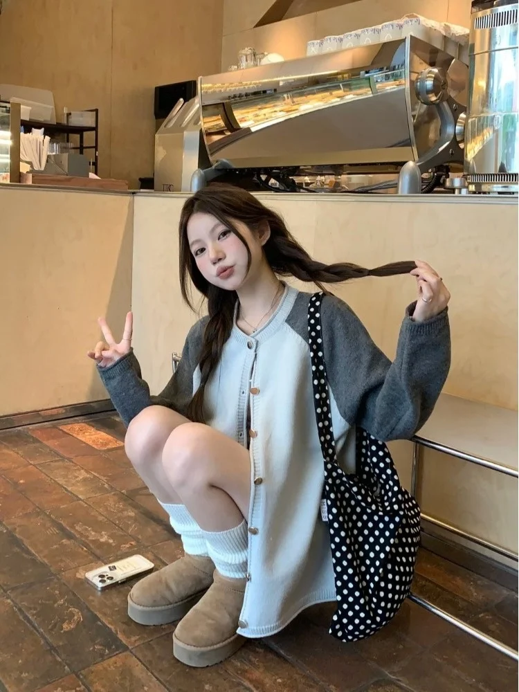 Korean Sle Soft Loose Color Blo Sweater Coat Women's Autumn Winter Casual Loose Fit Knitted Open Cardigan Warmth Flattering
Korean Sle Soft Loose Color Blo Sweater Coat Women's Autumn Winter Casual Loose Fit Knitted Open Cardigan Warmth Flattering