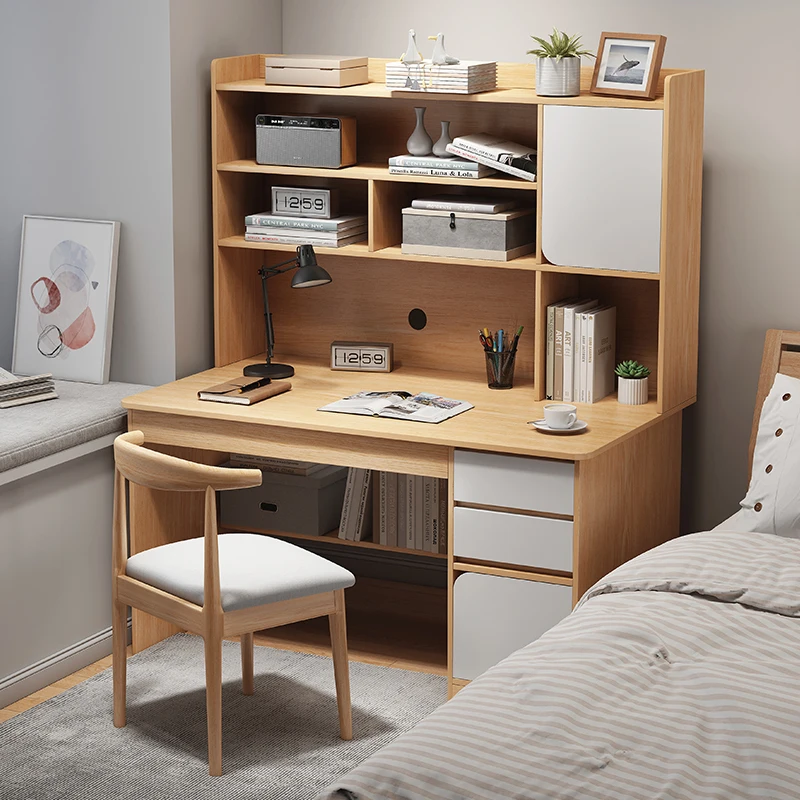 Desk Bookshelf Integrated with Bookcase Bedroom Computer Desktop Desk Student Home Study Table Junior School Student
Desk Bookshelf Integrated with Bookcase Bedroom Computer Desktop Desk Student Home Study Table Junior School Student