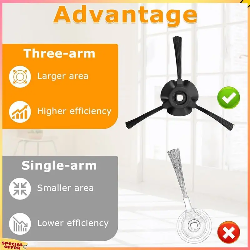 ABFI 8 Pack Side Brushes Replacement For Shark Matrix Robot Vacuum RV2310, RV2310AE, AV2310, AV2310AE, RV2300 Vacuum Cleaner 
ABFI 8 Pack Side Brushes Replacement For Shark Matrix Robot Vacuum RV2310, RV2310AE, AV2310, AV2310AE, RV2300 Vacuum Cleaner