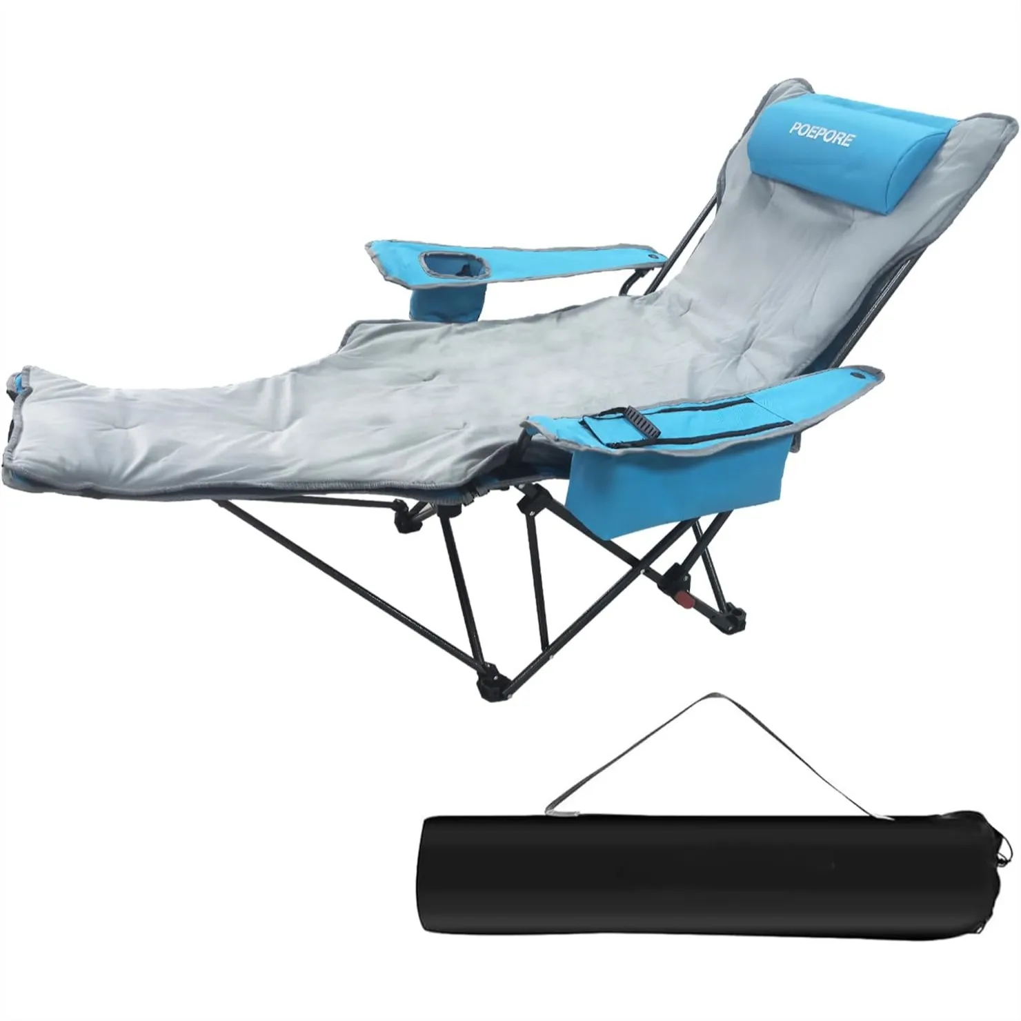 Reclining Camping Chair 4 Position with Foot Rest, Folding Beach Chair for Adults 265Lbs, Mesh Lounger with Cooler Bag and Cup
Reclining Camping Chair 4 Position with Foot Rest, Folding Beach Chair for Adults 265Lbs, Mesh Lounger with Cooler Bag and Cup