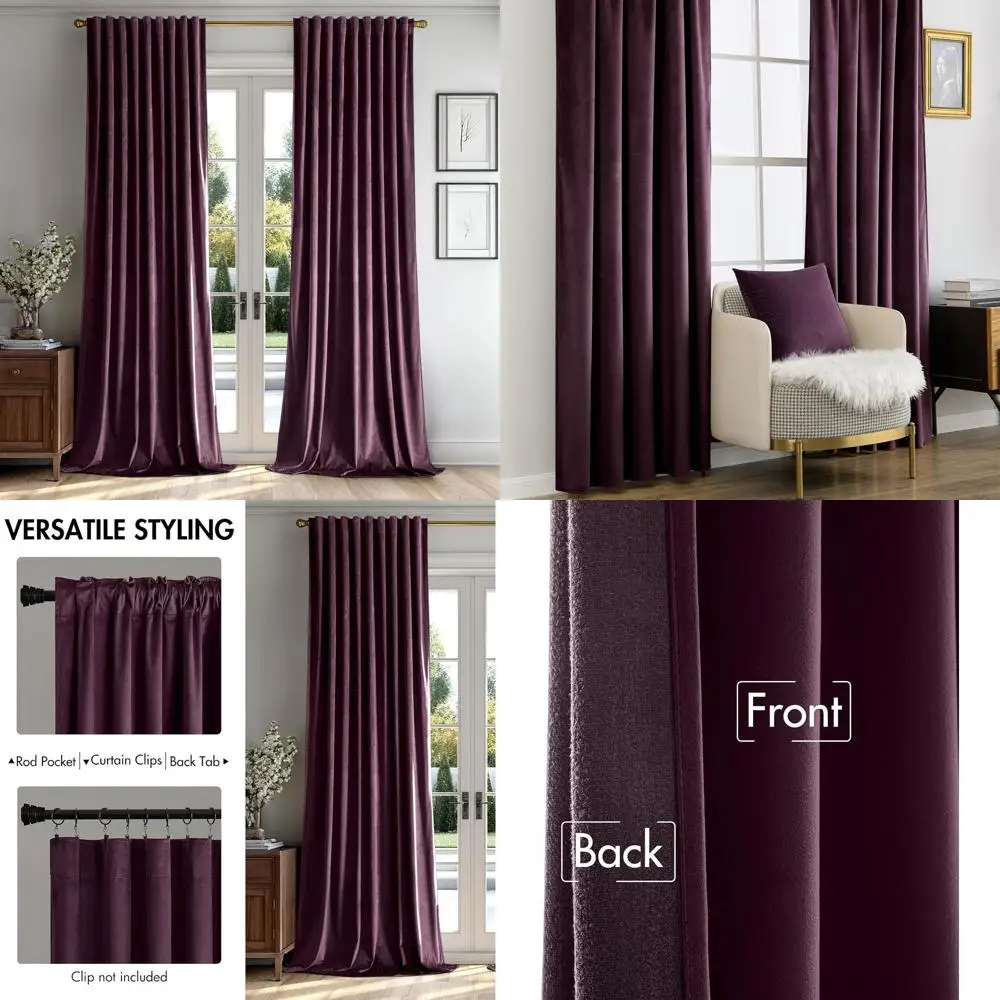 Роскошные темно-фиолетовые бархатные плотные шторы 90 — мягкие изолированные шторы для дома, 52x90, 2 панели
Роскошные темно-фиолетовые бархатные плотные шторы 90 — мягкие изолированные шторы для дома, 52x90, 2 панели