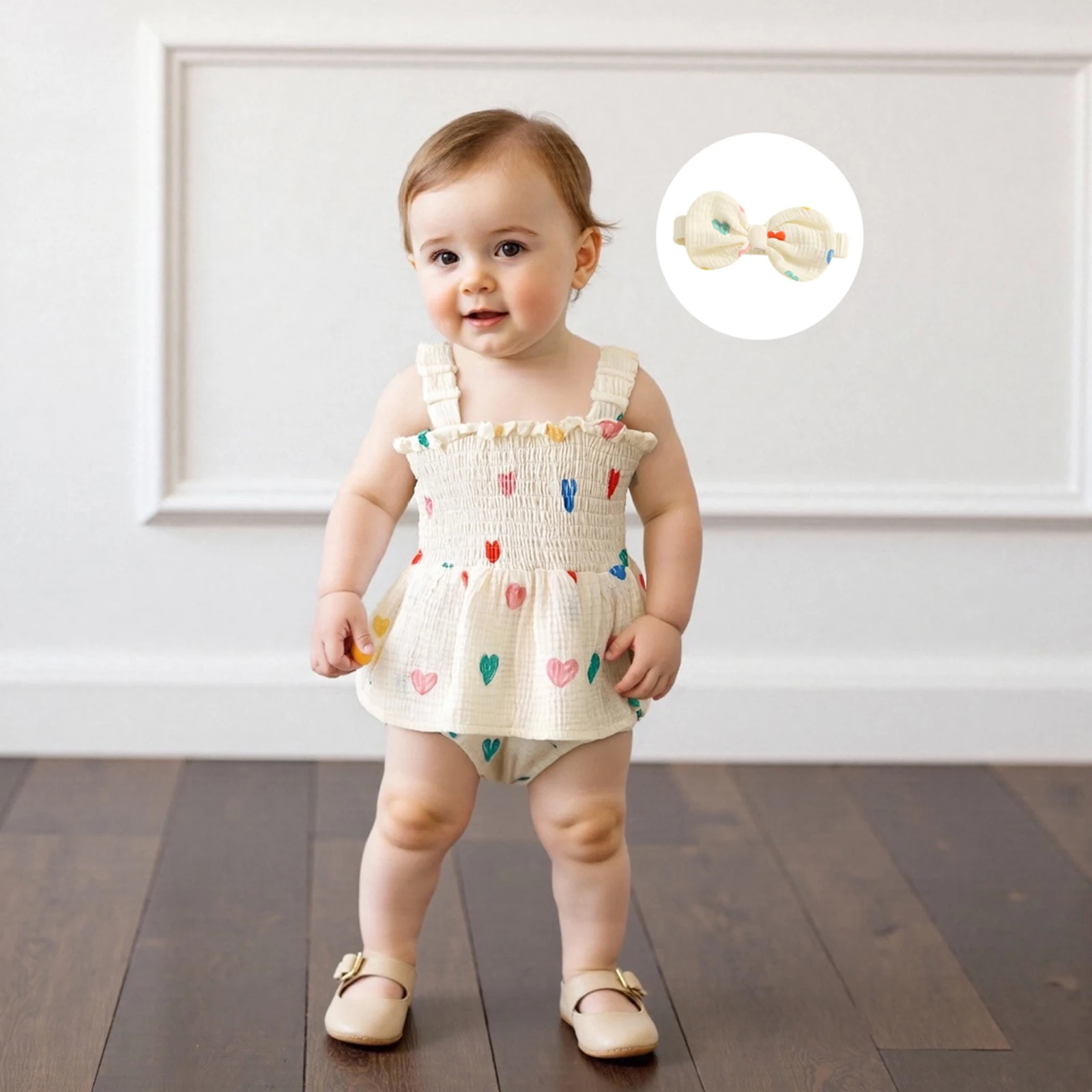 Baby Clothing Infant Girls Sweet Rompers Jumpsuits Newborn Heart Print Sunsuit Headband Sets Summer Outfits
Baby Clothing Infant Girls Sweet Rompers Jumpsuits Newborn Heart Print Sunsuit Headband Sets Summer Outfits