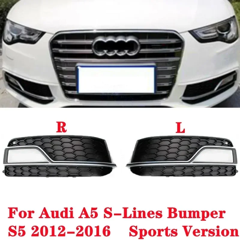 Car Front Lower Bumper Fog Light Cover Fog Lamp Frame Grille For Audi A5/S5 S-Line 2007-2019 (Normal Version+Sports Version)
Car Front Lower Bumper Fog Light Cover Fog Lamp Frame Grille For Audi A5/S5 S-Line 2007-2019 (Normal Version+Sports Version)