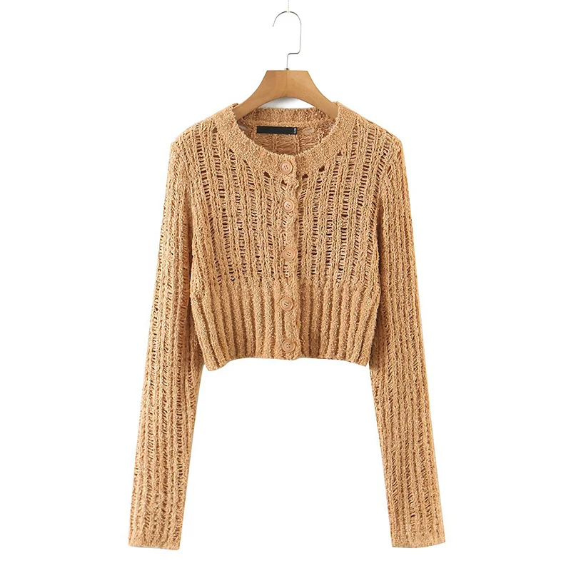 YENKYE Women Y2K Sexy Hollow Out Crop Knit Cardigan Vintage Single Breasted Long Sleeve O Neck Female Autumn Sweater
YENKYE Women Y2K Sexy Hollow Out Crop Knit Cardigan Vintage Single Breasted Long Sleeve O Neck Female Autumn Sweater