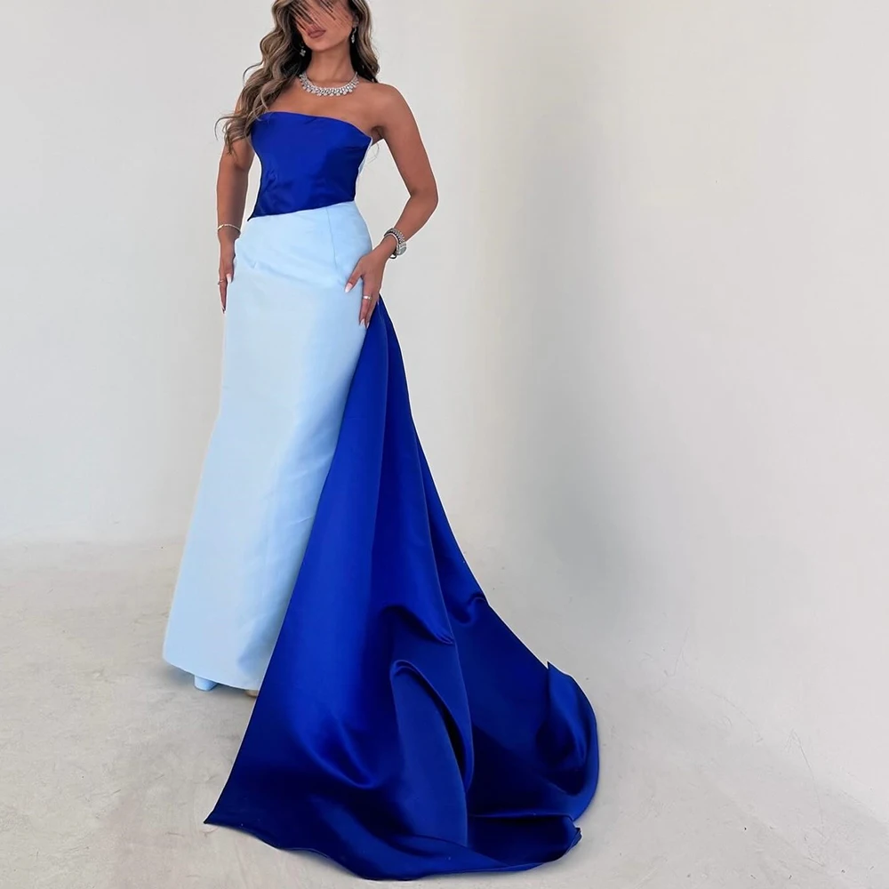Classic Strapless Satin Pleat Evening Dress Straight Sleeveless Formal Floor Length Photo Color Panel Train Robe de soirée 2024
Classic Strapless Satin Pleat Evening Dress Straight Sleeveless Formal Floor Length Photo Color Panel Train Robe de soirée 2024
