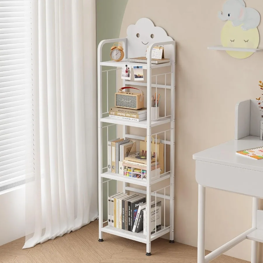 UMDONX 4-Tier Cloud Bookshelf Cute Nursery Bookcase and Toy Storage Organizer for Toddlers Bedroom and Playroom White
UMDONX 4-Tier Cloud Bookshelf Cute Nursery Bookcase and Toy Storage Organizer for Toddlers Bedroom and Playroom White