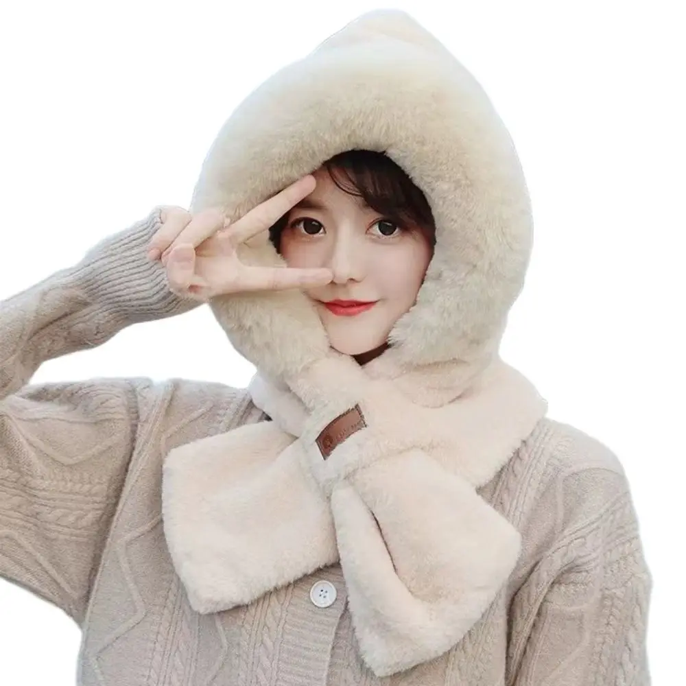 Winter Windproof Integrated Cap Scarf Thickening Plush Ear Protection Cap Soft Warm Scarf Set Hooded for Women
Winter Windproof Integrated Cap Scarf Thickening Plush Ear Protection Cap Soft Warm Scarf Set Hooded for Women