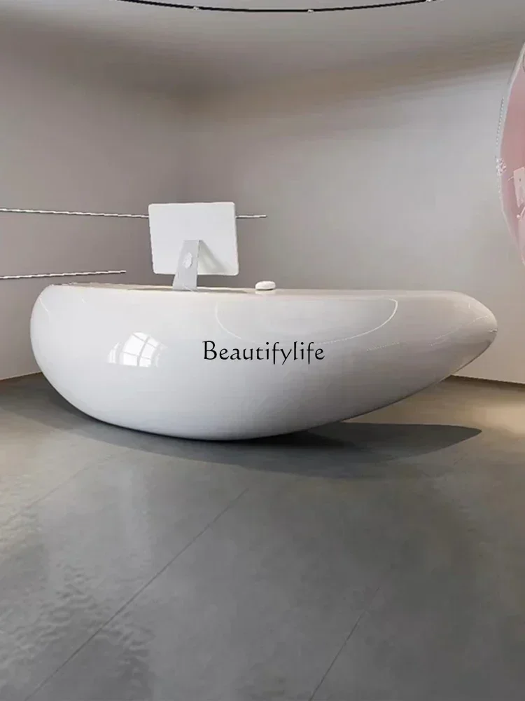 Company Beauty Salon Bar Counter Cashier Special-Shaped Reception Desk Fashionable Simple Furniture
Company Beauty Salon Bar Counter Cashier Special-Shaped Reception Desk Fashionable Simple Furniture