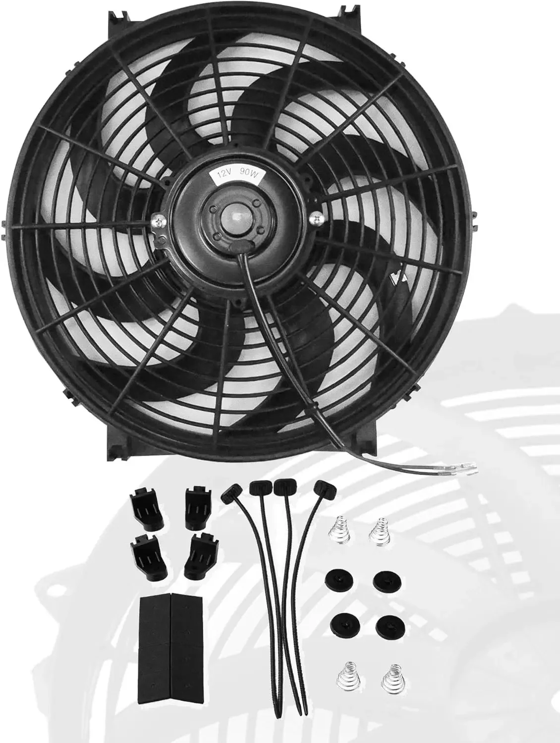 12-inch slim electric fan pull radiator cooling unit with 12V mount kit universal black design
12-inch slim electric fan pull radiator cooling unit with 12V mount kit universal black design