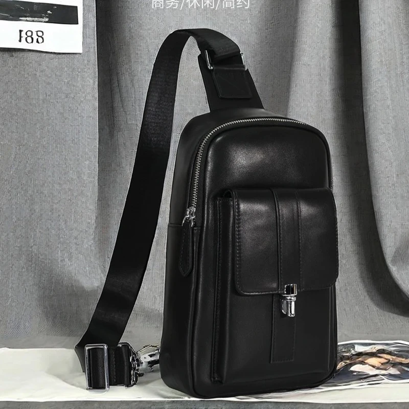 Genuine Leather Men's Bags Chest Pack Shoulder Crossbody Bag Top Layer Leather Backpack Trend Retro Style Leisure Time Versatile
Genuine Leather Men's Bags Chest Pack Shoulder Crossbody Bag Top Layer Leather Backpack Trend Retro Style Leisure Time Versatile