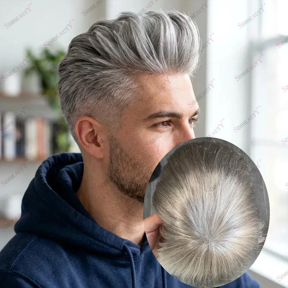 Durable Grey Human Hair Old Man's Wigs Undetectable Human Hair 1B80 1B65 1B80 Straight/Wavy Natural Hairline Prosthesis Capilar
Durable Grey Human Hair Old Man's Wigs Undetectable Human Hair 1B80 1B65 1B80 Straight/Wavy Natural Hairline Prosthesis Capilar