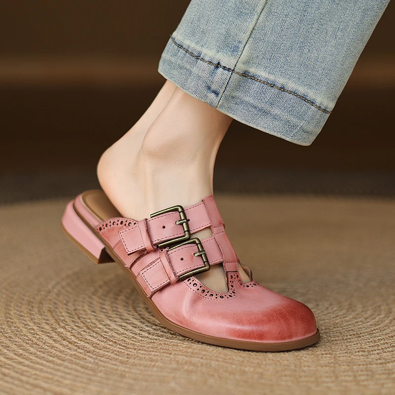 New Fashion Sandal Women Pumps Shoes Sexy Slingback Heels Retro Leather Party Casual Summer Round Toe Shoes Mueller Slippers
New Fashion Sandal Women Pumps Shoes Sexy Slingback Heels Retro Leather Party Casual Summer Round Toe Shoes Mueller Slippers