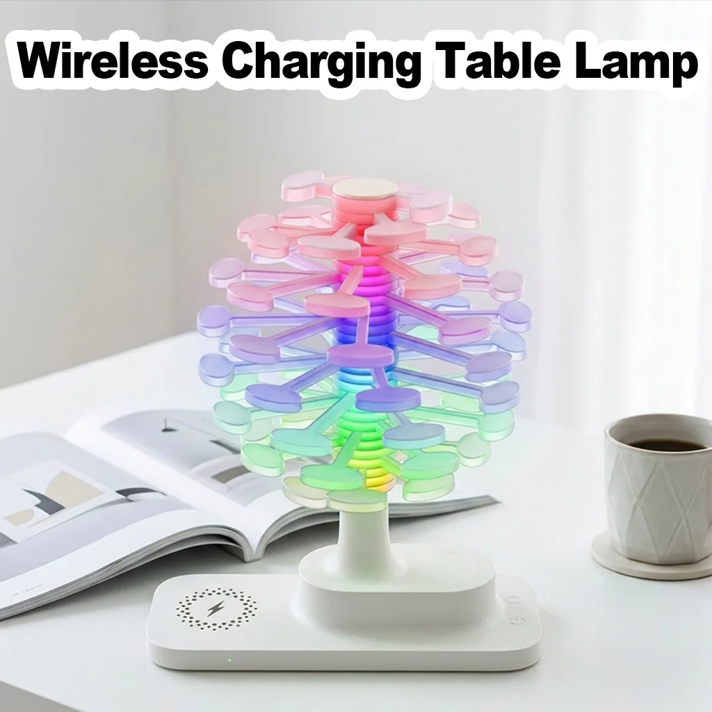 Spiral Tree Wireless Charging LED Desk Lamp Fast Phone Pad Touch Control RGB Bedside Light Modern Living Room Usb Led Room Home
Spiral Tree Wireless Charging LED Desk Lamp Fast Phone Pad Touch Control RGB Bedside Light Modern Living Room Usb Led Room Home