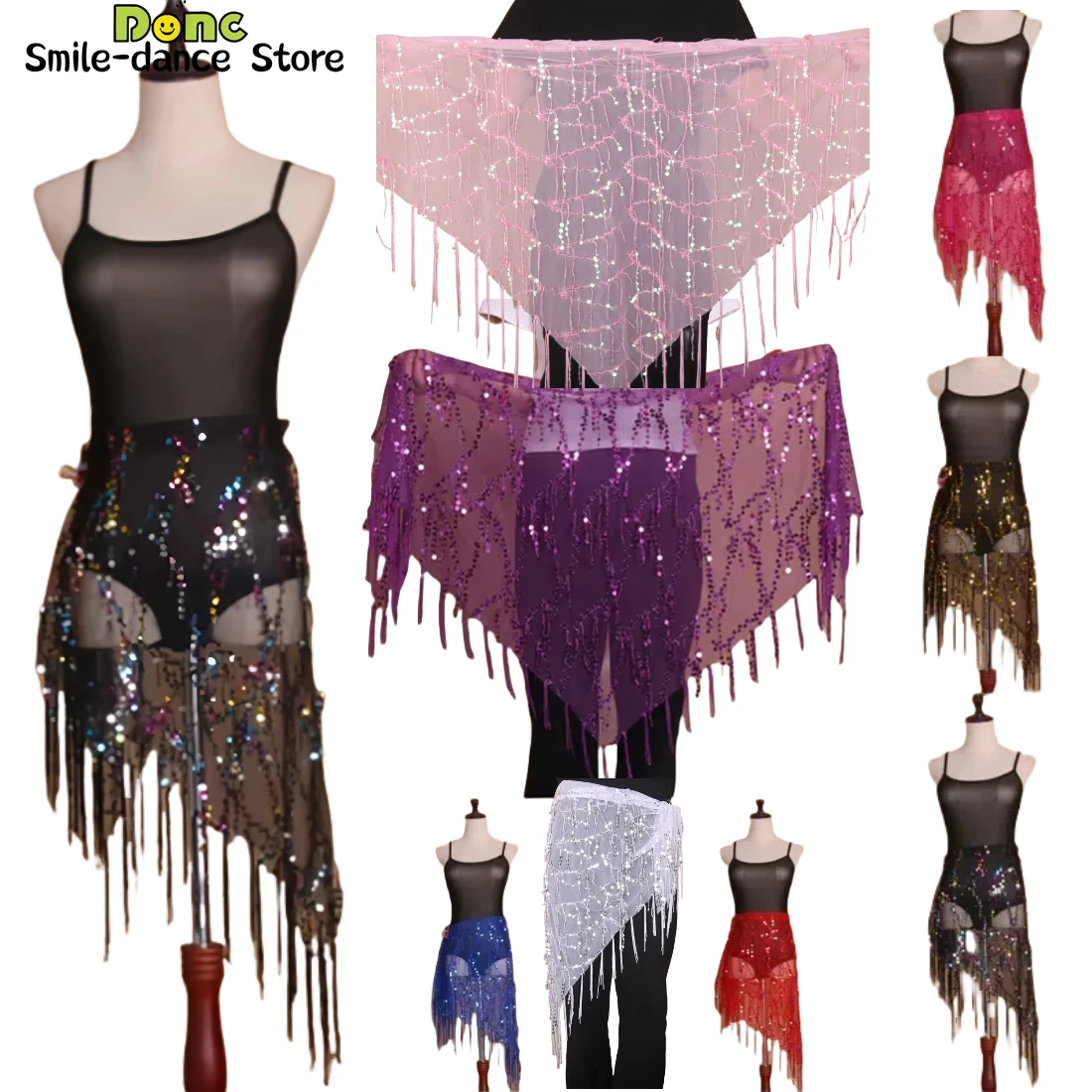 Belly Dance Costumes Jazz Sequins Tassel Indian Belly Dance Hip Scarf for Women Dance Performance Waist Belt 11kinds of Colors
Belly Dance Costumes Jazz Sequins Tassel Indian Belly Dance Hip Scarf for Women Dance Performance Waist Belt 11kinds of Colors