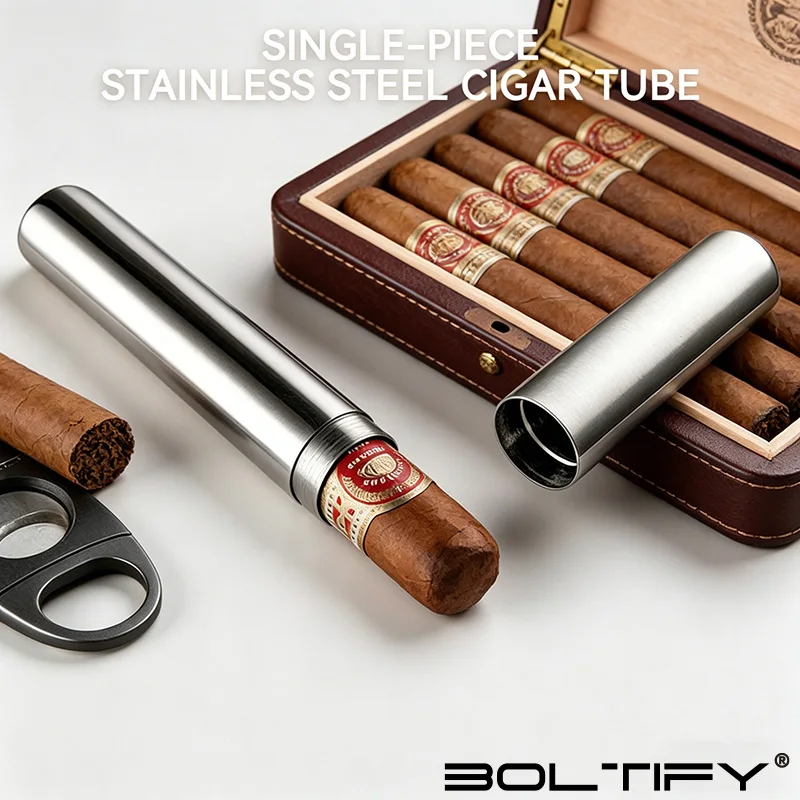 2026 Portable Stainless Steel Cigar Case Box for Travel Metal Single Pipe Cigar Storage Tube Smoking Accessories Gift fpr men
2026 Portable Stainless Steel Cigar Case Box for Travel Metal Single Pipe Cigar Storage Tube Smoking Accessories Gift fpr men