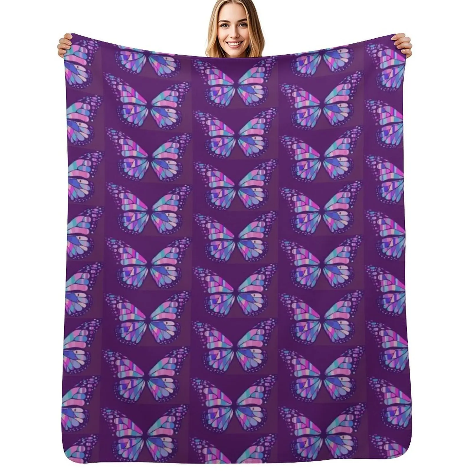 Pink And Purple Butterfly Throw Blanket For Sofa Thin Decorative Sofa for sofa Bed linens Blankets
Pink And Purple Butterfly Throw Blanket For Sofa Thin Decorative Sofa for sofa Bed linens Blankets