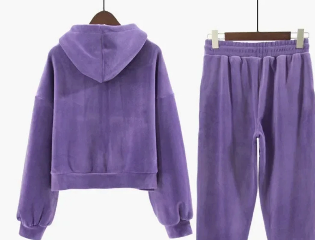 Winter 2 Pieces Sets Hooded Plush Tops Ensemble High Waist Baggy Ankle Length Harem Pants Suits Solid Color Warm Outfit
Winter 2 Pieces Sets Hooded Plush Tops Ensemble High Waist Baggy Ankle Length Harem Pants Suits Solid Color Warm Outfit