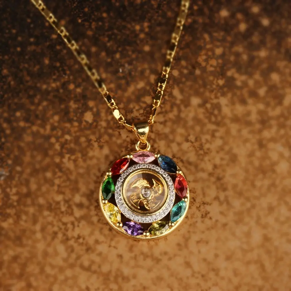 Lucky Windmill Pendant Necklace Aesthetic Shiny Cubic Zirconia Decor Jewelry Rotatable Stylish Auspicious Bracelet Holiday Gift
Lucky Windmill Pendant Necklace Aesthetic Shiny Cubic Zirconia Decor Jewelry Rotatable Stylish Auspicious Bracelet Holiday Gift