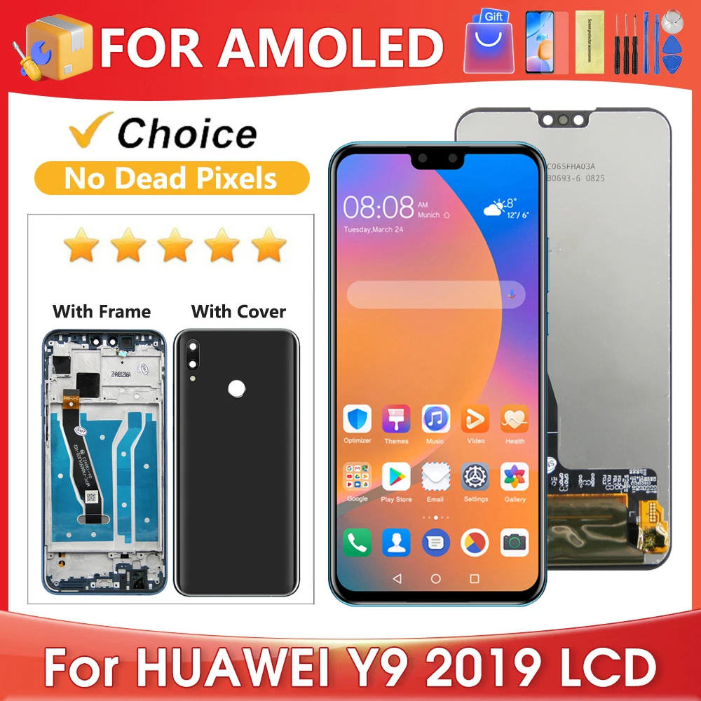 6.5''For HUAWEI Y9 2019 For AMOLED Enjoy 9 Plus JKM-LX1 LX2 LX3 AL00 LCD Display Touch Screen Digitizer Assembly Replacement
6.5''For HUAWEI Y9 2019 For AMOLED Enjoy 9 Plus JKM-LX1 LX2 LX3 AL00 LCD Display Touch Screen Digitizer Assembly Replacement