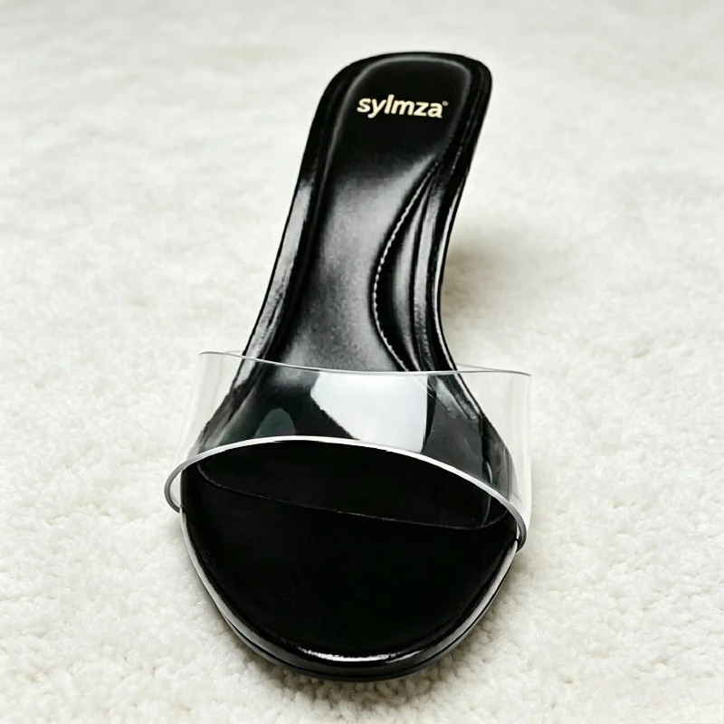 PVC Transparent 2026 Summer High Heeled Shoes for Women Elegant Open Toe Party Dress Mule Sandals Luxury Brand Designer Slippers
PVC Transparent 2026 Summer High Heeled Shoes for Women Elegant Open Toe Party Dress Mule Sandals Luxury Brand Designer Slippers