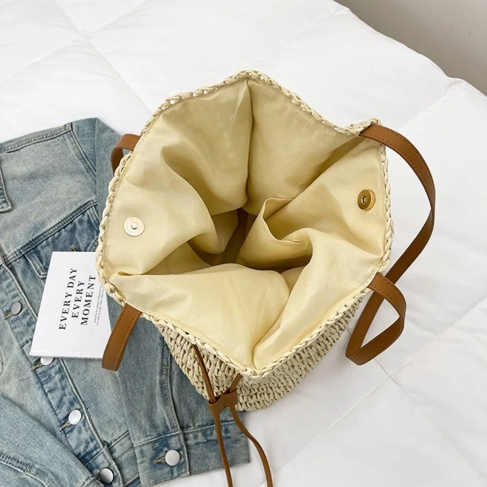 Beach Drawstring Crochet Bag Straw Woven Large Capacity Tote Bag Square Solid Color Shoulder Bag
Beach Drawstring Crochet Bag Straw Woven Large Capacity Tote Bag Square Solid Color Shoulder Bag