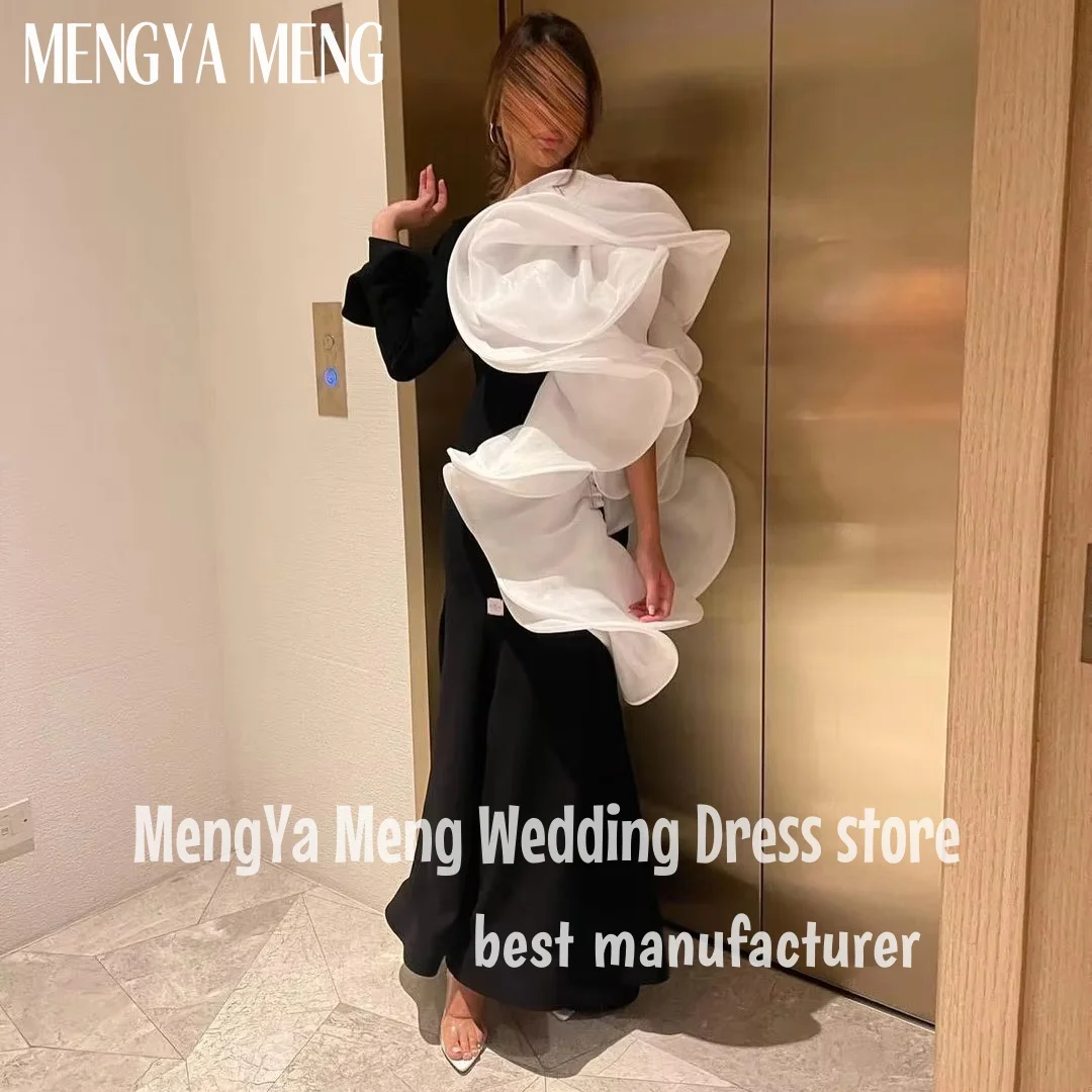 ZHUISHU Customized Black Mermaid Evening Dresses White Ruffles Long Sleeve Prom Dress Zipper Back Wedding Guest Party Gowns
ZHUISHU Customized Black Mermaid Evening Dresses White Ruffles Long Sleeve Prom Dress Zipper Back Wedding Guest Party Gowns