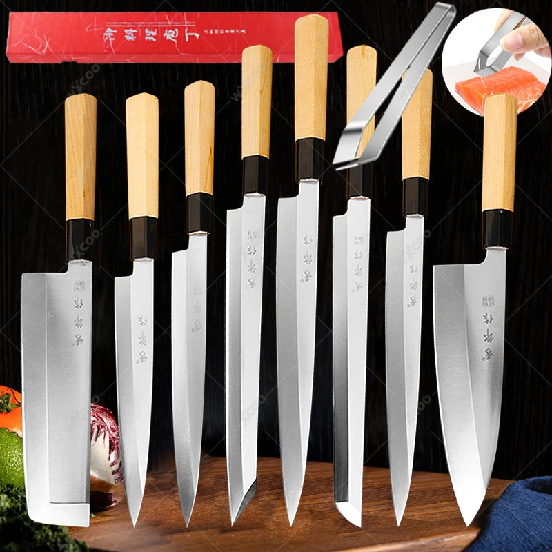 High Hardness Salmon Slicing Knife Japanese Chef Knife Kitchen Knives Santoku Sashimi Utility Handmade Blade Cooking Tools
High Hardness Salmon Slicing Knife Japanese Chef Knife Kitchen Knives Santoku Sashimi Utility Handmade Blade Cooking Tools