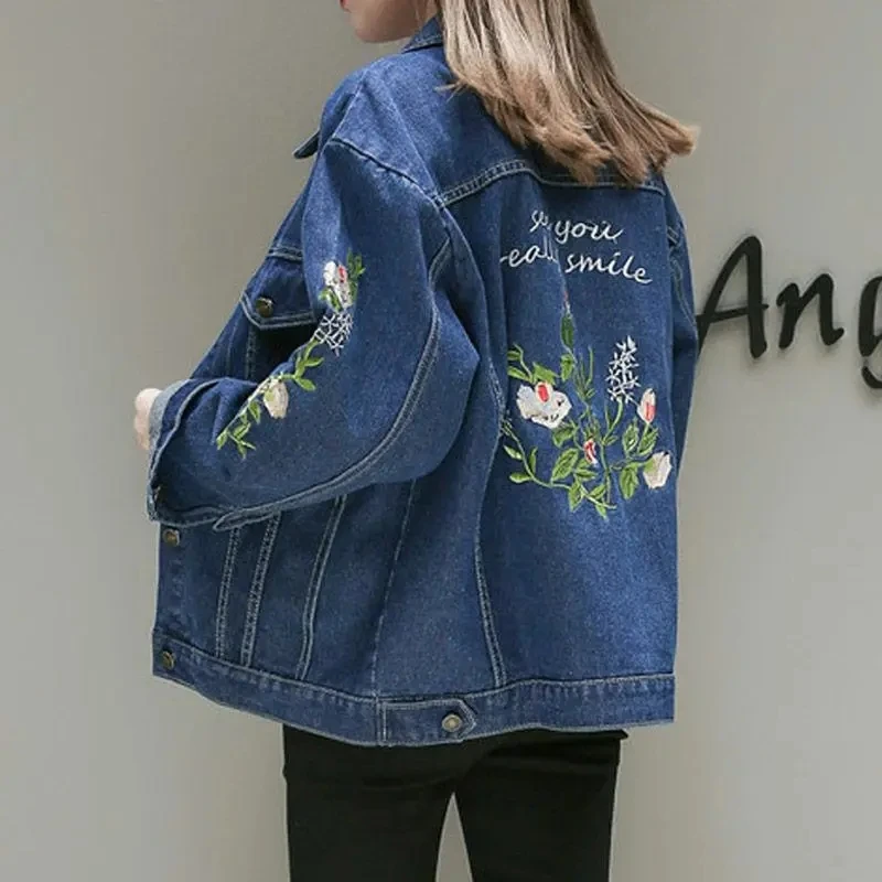 Oversized 5XL Embroidered Denim Jacket for Women 2025 Spring Autumn New Loose Student Jackets Top Female Casual Short Outwear
Oversized 5XL Embroidered Denim Jacket for Women 2025 Spring Autumn New Loose Student Jackets Top Female Casual Short Outwear