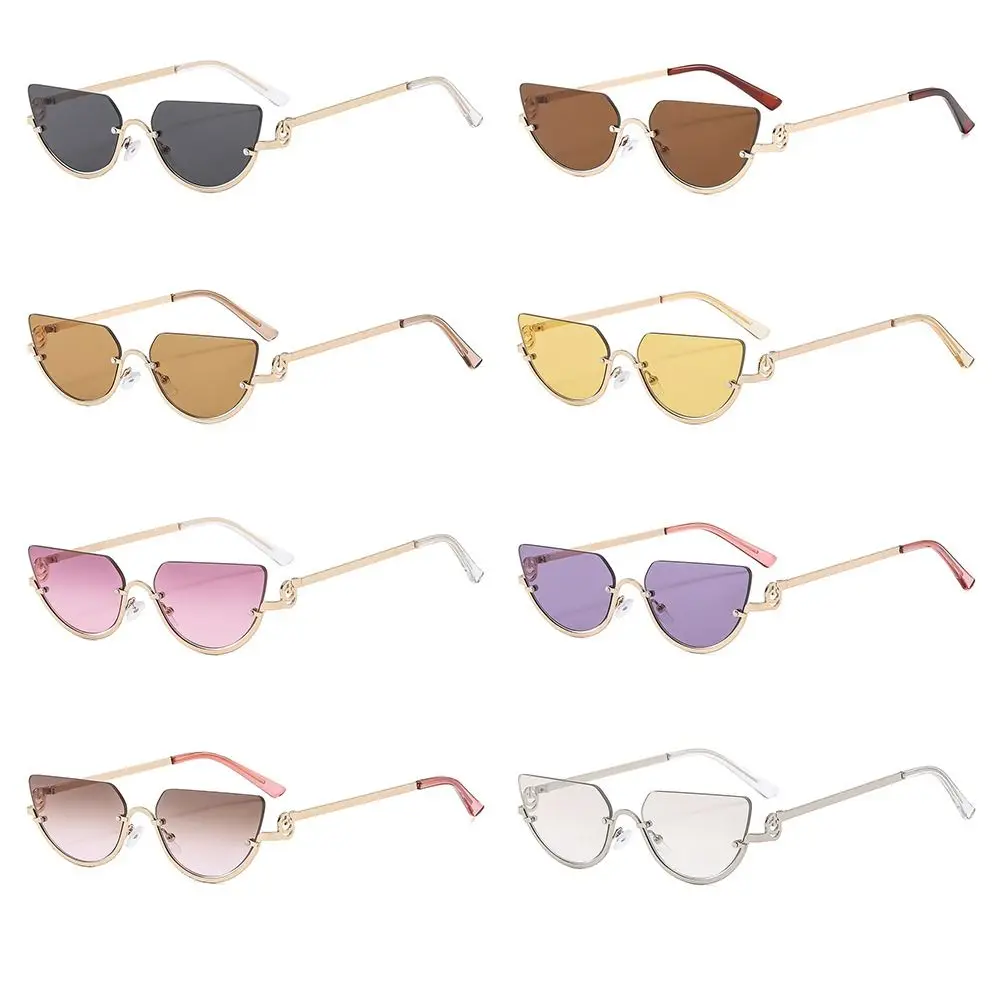Cool Cat Eye Women's Sunglasses Metal Small Half Frame Sun Glasses Hip Hop UV400 Protection Eyewear for Women & Men
Cool Cat Eye Women's Sunglasses Metal Small Half Frame Sun Glasses Hip Hop UV400 Protection Eyewear for Women & Men
