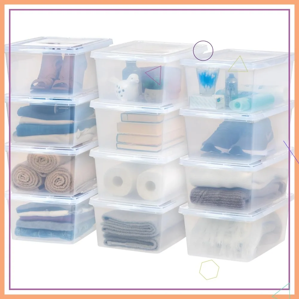 12-Pack Clear Stackable Shoe Boxes, 17 Quart Storage Bins with Lids, Organize Closet Shelves Classroom Game - BPA-Free Plastic
12-Pack Clear Stackable Shoe Boxes, 17 Quart Storage Bins with Lids, Organize Closet Shelves Classroom Game - BPA-Free Plastic