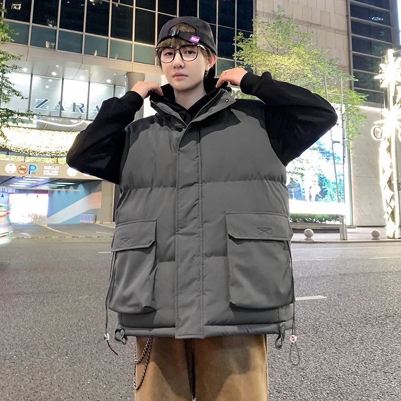 Warmth Men's Autumn Winter Cotton Workwear Vest Loose Sleeveless Shoulder Pad Youthful Stylish Outerwear Fashionable Jacket
Warmth Men's Autumn Winter Cotton Workwear Vest Loose Sleeveless Shoulder Pad Youthful Stylish Outerwear Fashionable Jacket