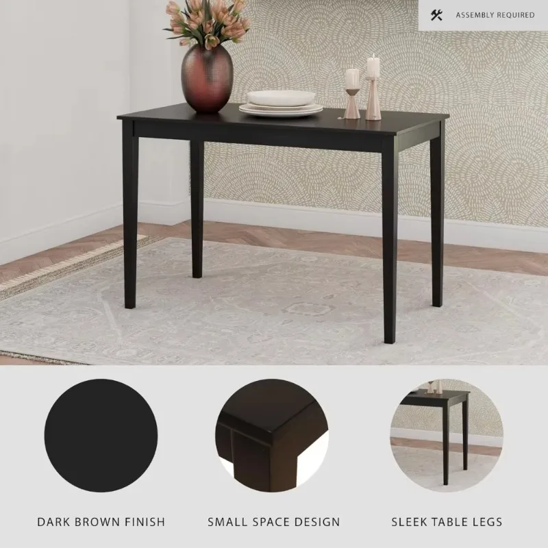 Seats up to 6 Engineered Wood Rectangular Dining Room Table,MINIMALIST DESIGN,Dining Tables Almost Blac,Furniture Tables
Seats up to 6 Engineered Wood Rectangular Dining Room Table,MINIMALIST DESIGN,Dining Tables Almost Blac,Furniture Tables
