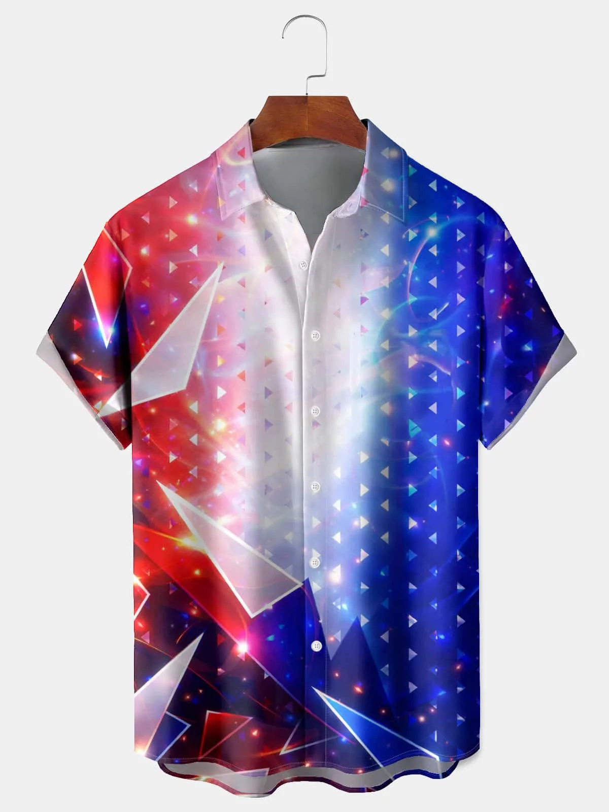 Summer Men's Festival Patriot Abstract Geometry Luminous Triangle Sci Fi Light Retro Printed Button Hawaiian Shirt
Summer Men's Festival Patriot Abstract Geometry Luminous Triangle Sci Fi Light Retro Printed Button Hawaiian Shirt