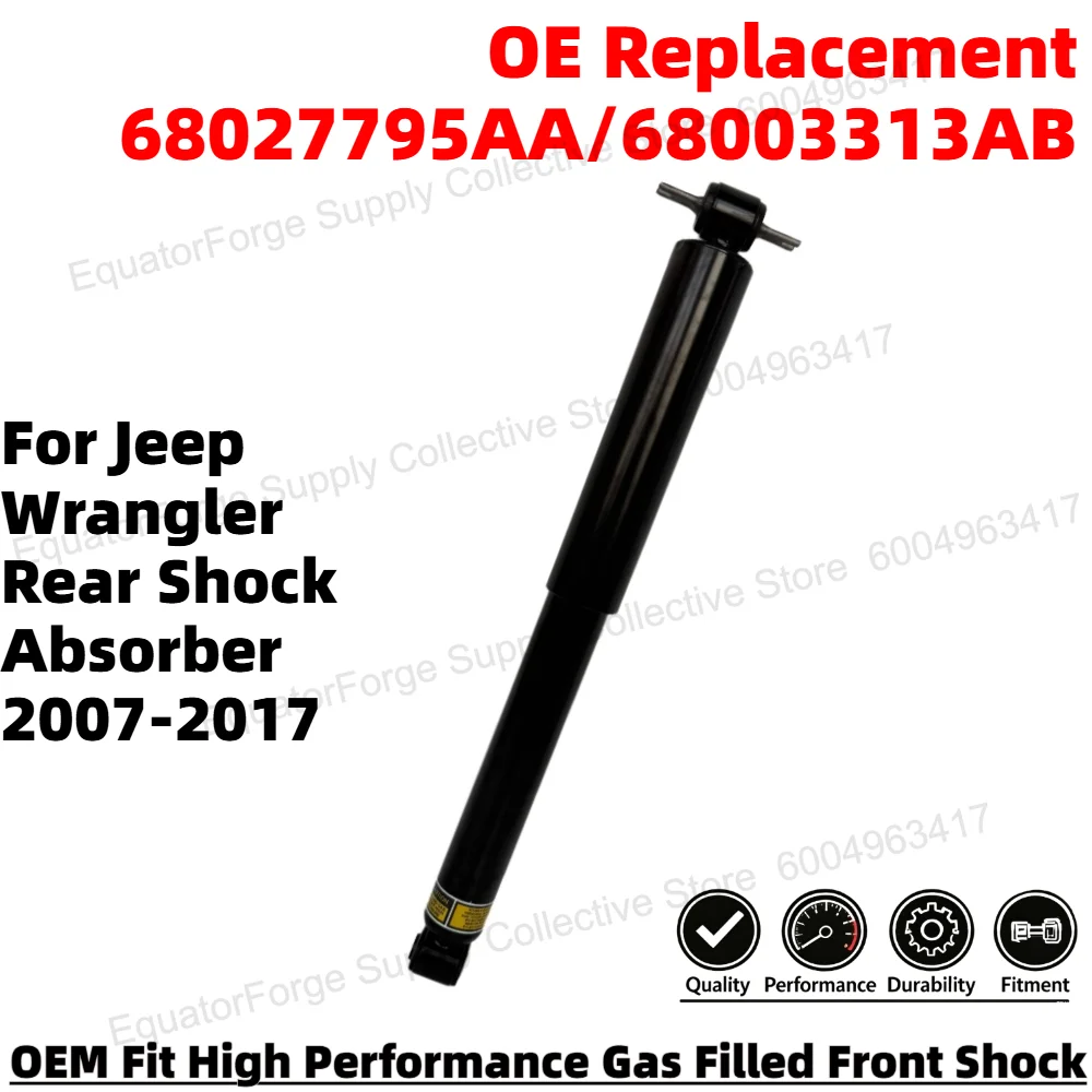 Comfortable Direct Fit High Stability Premium Durable Rear Shock Absorber for Jeep Wrangler OE Number 68027795AA/68003313AB
Comfortable Direct Fit High Stability Premium Durable Rear Shock Absorber for Jeep Wrangler OE Number 68027795AA/68003313AB