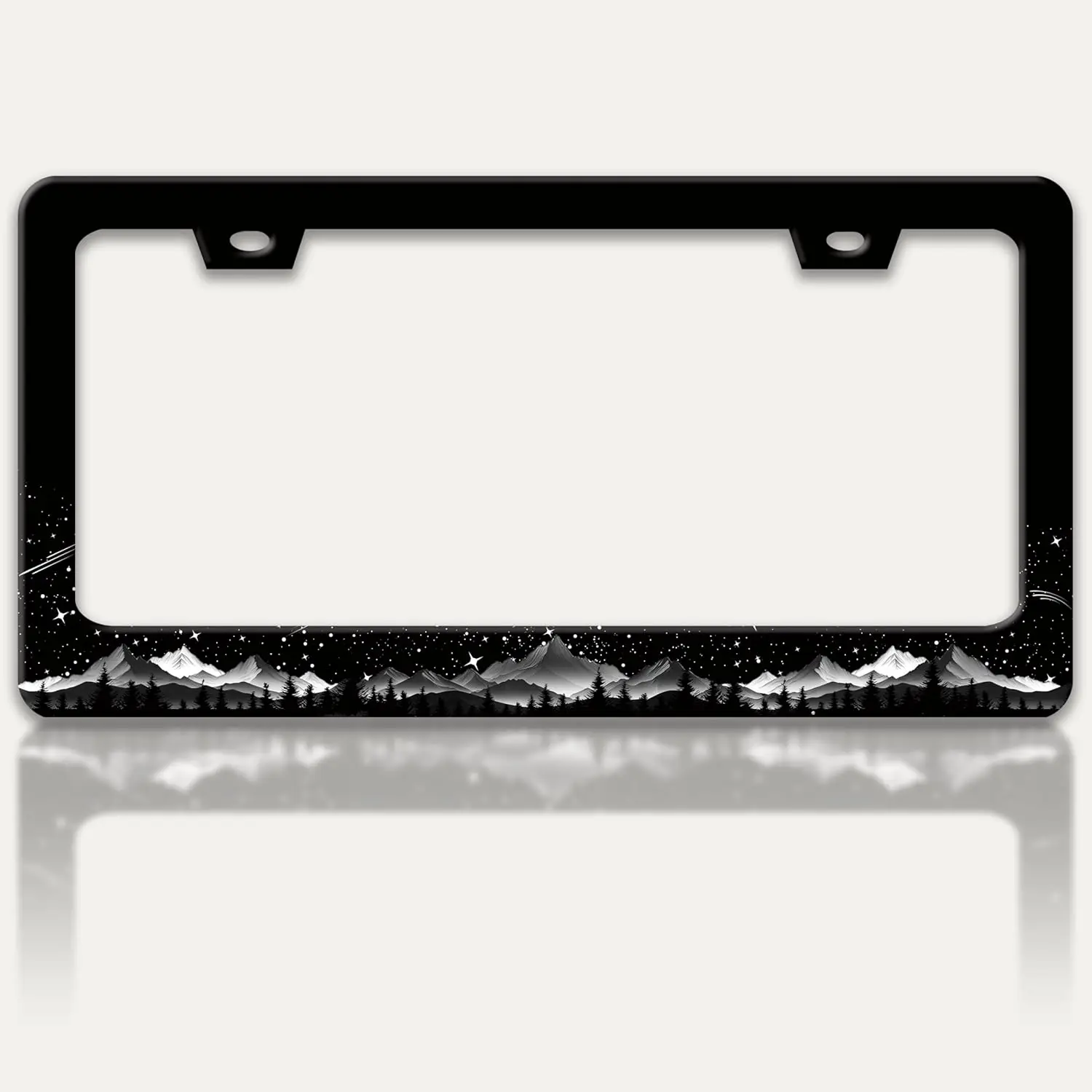 Mountains License Plate Frame Night Starry Sky Mountain Stainless Steel Auto Accessory Bracket 2 Hole with Screws Universal US
Mountains License Plate Frame Night Starry Sky Mountain Stainless Steel Auto Accessory Bracket 2 Hole with Screws Universal US
