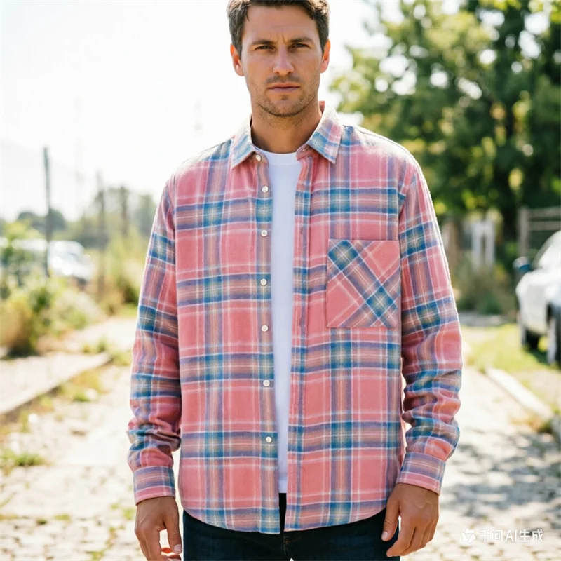 Pink Blue Plaid Purecotton Longsleeved Shirt,urban Leisure New Vitality, Soft Touchbreathable and ComfortableEuropean Size S-XXL
Pink Blue Plaid Purecotton Longsleeved Shirt,urban Leisure New Vitality, Soft Touchbreathable and ComfortableEuropean Size S-XXL