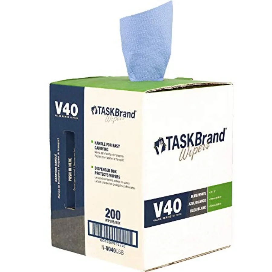 TaskBrand N-V040CGB Blue V40 Value Series Center Pull Wiper Sheets, All-Purpose Disposable Cleaning Towels, 10 x 11.5 Inches, R
TaskBrand N-V040CGB Blue V40 Value Series Center Pull Wiper Sheets, All-Purpose Disposable Cleaning Towels, 10 x 11.5 Inches, R