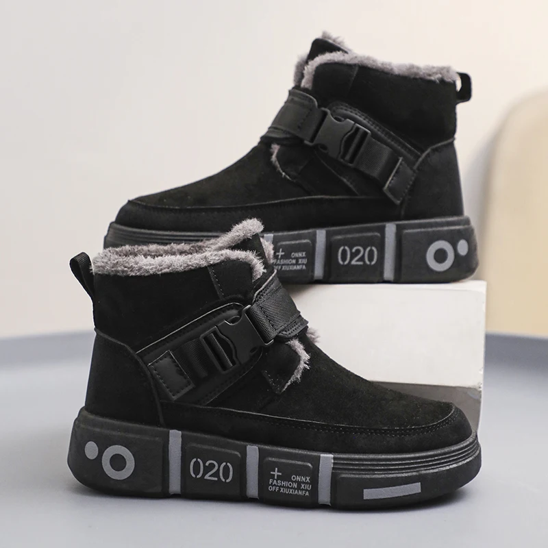 Winter Children's Sports Shoes Thickened Fur Warm Snow Boots for Boys Girls Non-slip High Top Board Shoes Fashion Kids Sneakers
Winter Children's Sports Shoes Thickened Fur Warm Snow Boots for Boys Girls Non-slip High Top Board Shoes Fashion Kids Sneakers