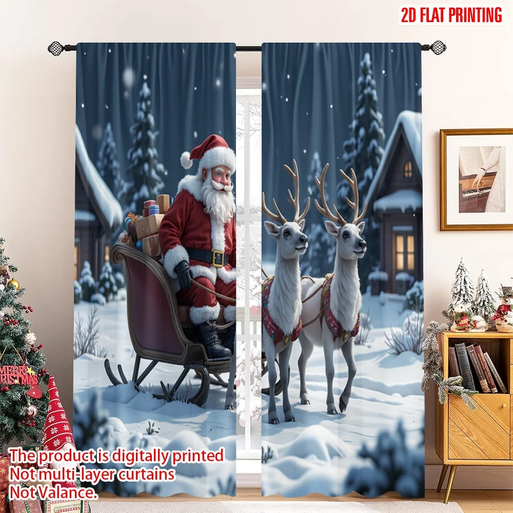 2pcs 2D flat printing Merry Christmas Popular Curtains Santa Claus Sleigh Reindeer Winter 100% Polyester Without Electricity
2pcs 2D flat printing Merry Christmas Popular Curtains Santa Claus Sleigh Reindeer Winter 100% Polyester Without Electricity
