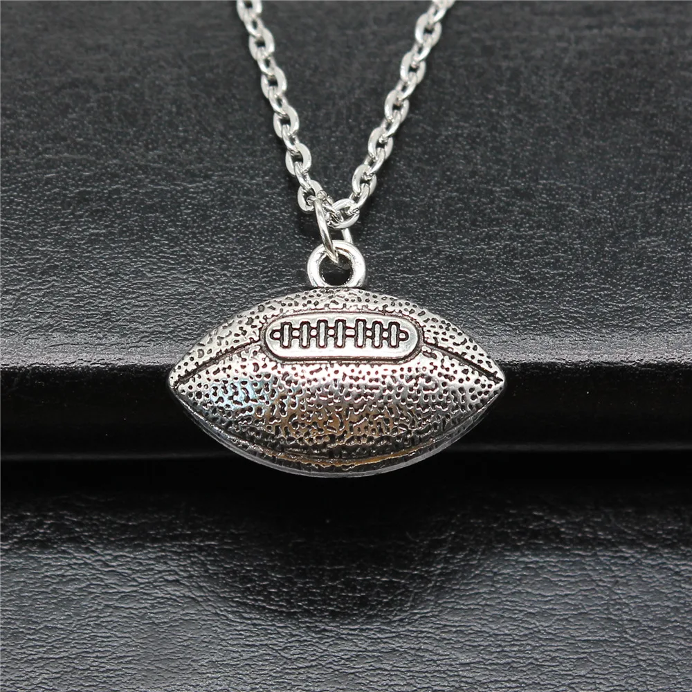 Fashion Simple Vintage Antique Silver Color 24x17mm Football Pendant Necklace For Women
Fashion Simple Vintage Antique Silver Color 24x17mm Football Pendant Necklace For Women