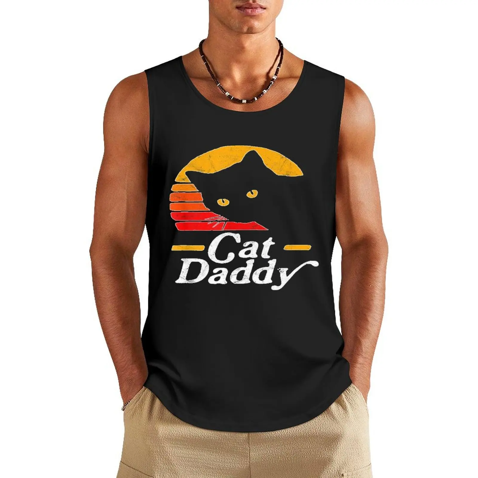 Cat Daddy Shirt Vintage Eighties Style Cat Retro Distressed Tank Top Men's gym clothing Men's sleeveless t-shirt
Cat Daddy Shirt Vintage Eighties Style Cat Retro Distressed Tank Top Men's gym clothing Men's sleeveless t-shirt