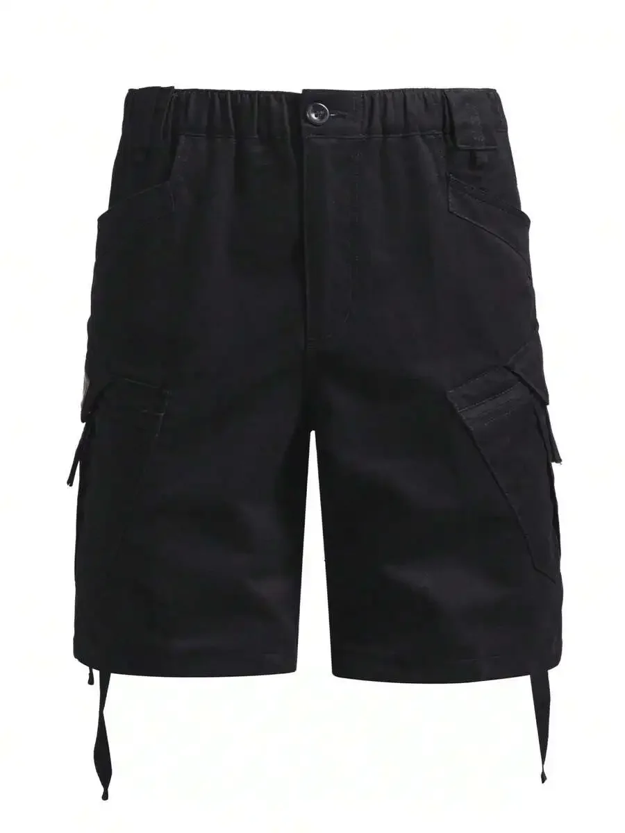 Mens Casual Cargo Shorts With Elastic Waist And Pockets Black
Mens Casual Cargo Shorts With Elastic Waist And Pockets Black