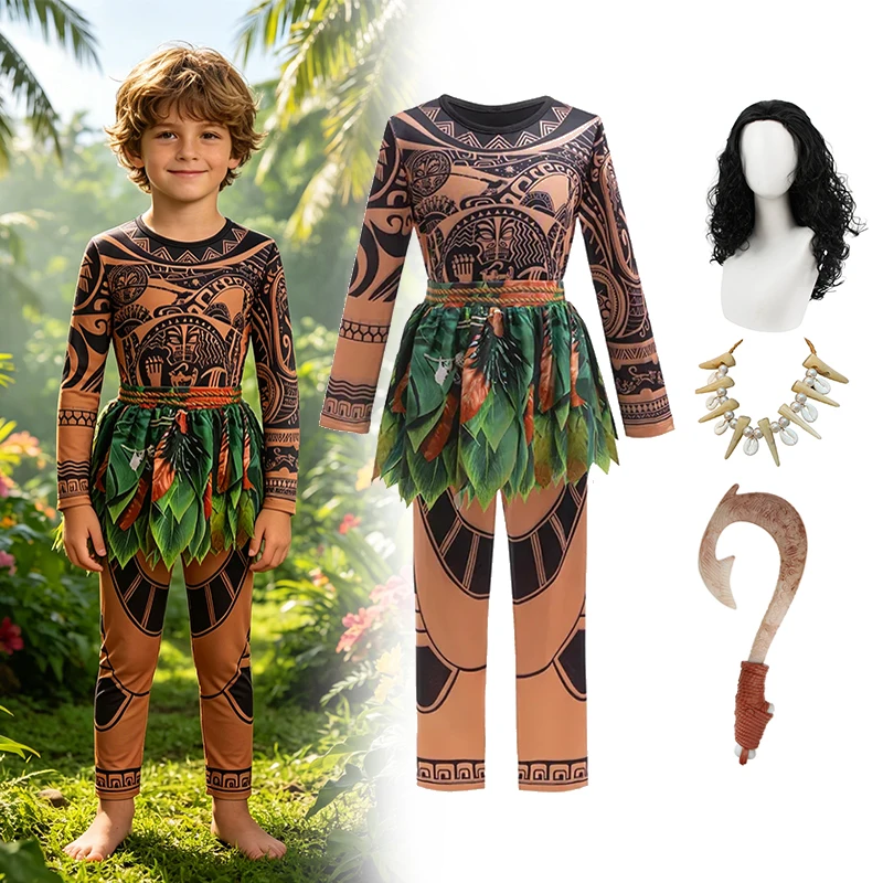 Boys Maui Inspired Moana Themed Costume Set For Halloween Birthday Party Cosplay Role Play Kids Outfit
Boys Maui Inspired Moana Themed Costume Set For Halloween Birthday Party Cosplay Role Play Kids Outfit