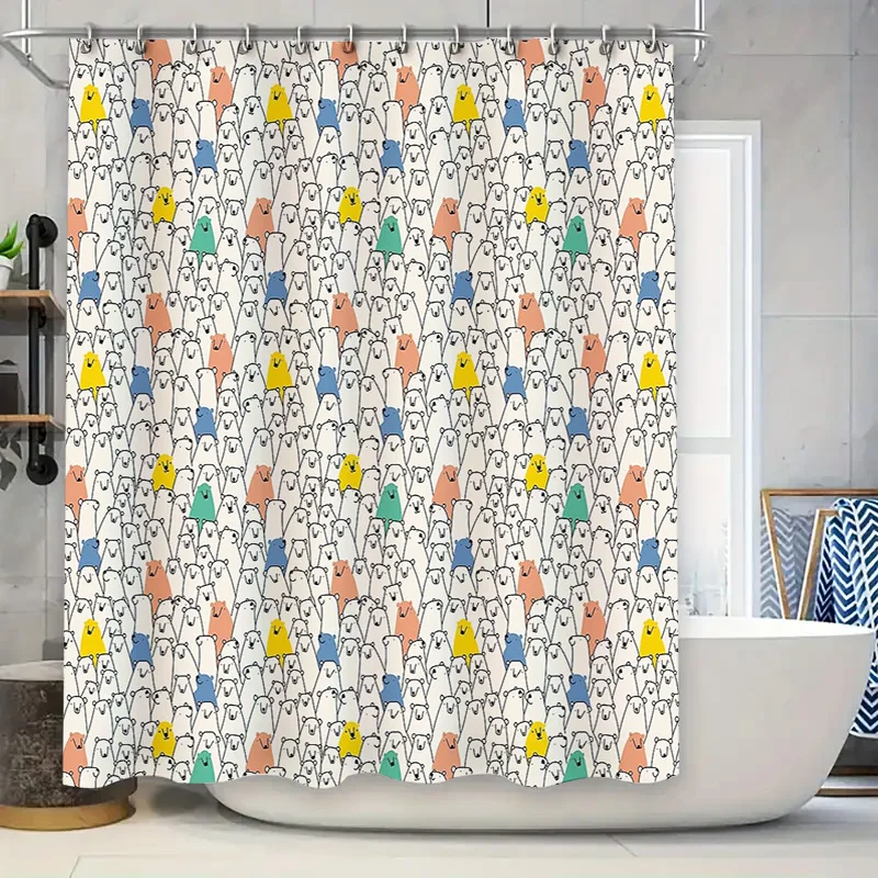 Cute Bear Bathroom Decor Shower Curtain Sets Waterproof Farmhouse Cartoon Animal Pattern Backdrop for Shower
Cute Bear Bathroom Decor Shower Curtain Sets Waterproof Farmhouse Cartoon Animal Pattern Backdrop for Shower
