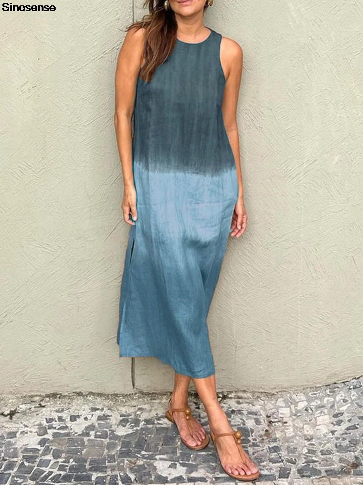 Womens Gradient Summer Maxi Dress Sleeveless Tank Casual Loose Long Split Dressn Daily Wear A Line Beach Holiday Vacation Dress
Womens Gradient Summer Maxi Dress Sleeveless Tank Casual Loose Long Split Dressn Daily Wear A Line Beach Holiday Vacation Dress