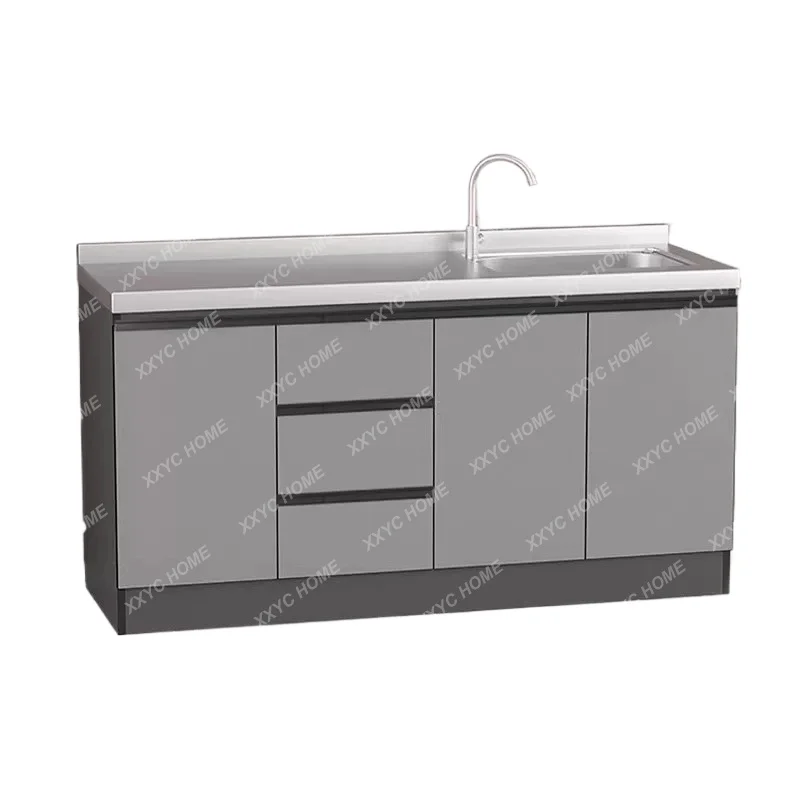 TT Kitchen Cabinet Household Simple Cooktop Cabinet PET Door 304 Stainless Steel Countertop Sink Cabinet
TT Kitchen Cabinet Household Simple Cooktop Cabinet PET Door 304 Stainless Steel Countertop Sink Cabinet